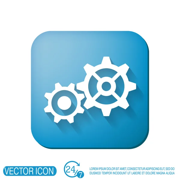 Cogwheel, ajuste y reparación de iconos — Vector de stock