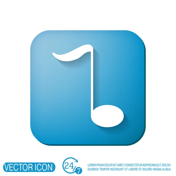 Musical note. character singing — Stock Vector