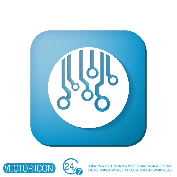 Printplaat teken pictogram — Stockvector