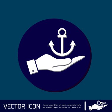 Deniz bir çapa tutan el