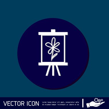 şövale resmi ile. simge resim