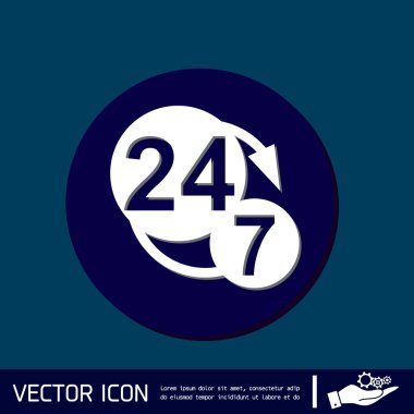 karakter 24 7 simgesi