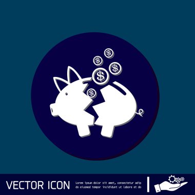 kırık kumbara simgesi