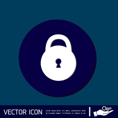 Asma kilit simgesi simgesi