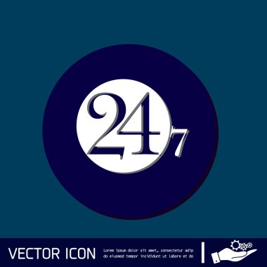 karakter 24 7 simgesi