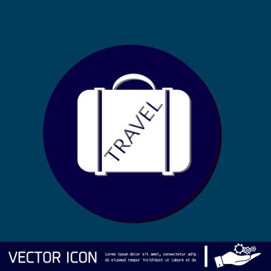 bir bavul seyahat için sembolü