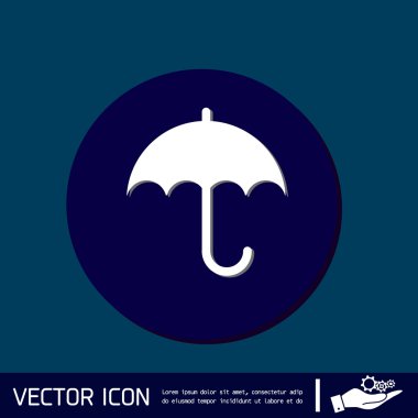Şemsiye yuvarlak simge