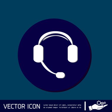 Müşteri desteği, kulaklık simgesi