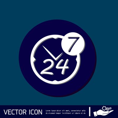 karakter 24 7 simgesi