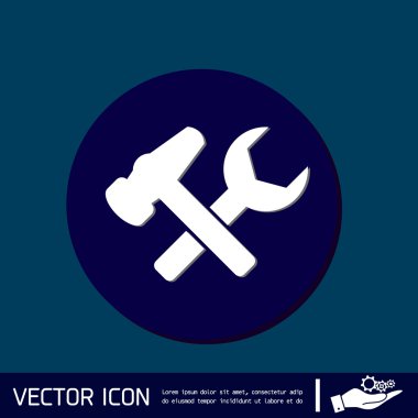 çekiç ve anahtar simgesi