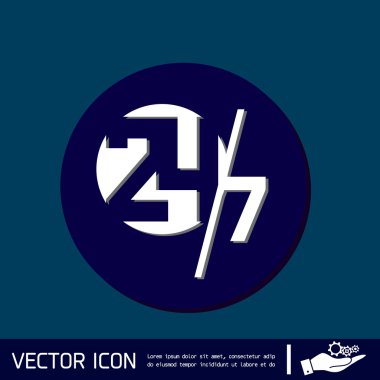 karakter 24 7 simgesi