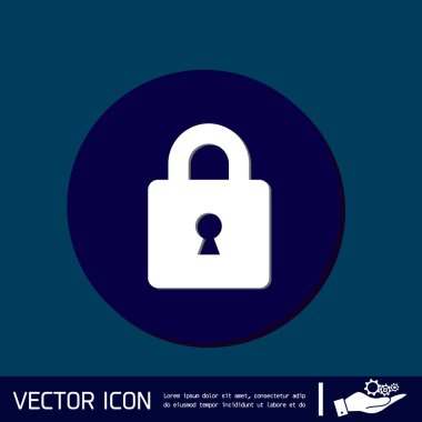 Asma kilit simgesi simgesi