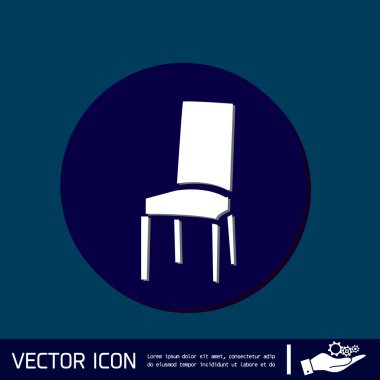 sandalye simge. sembol mobilya