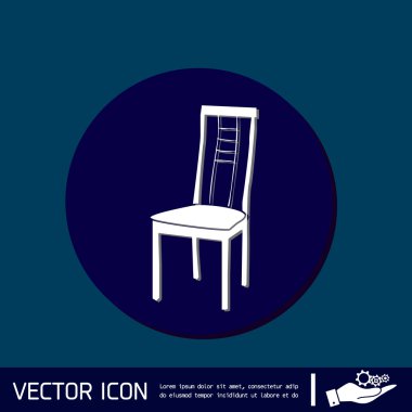 sandalye simge. sembol mobilya