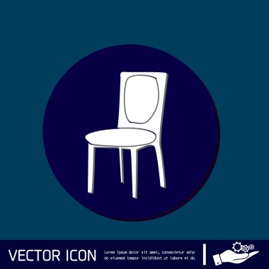 sandalye simge. sembol mobilya