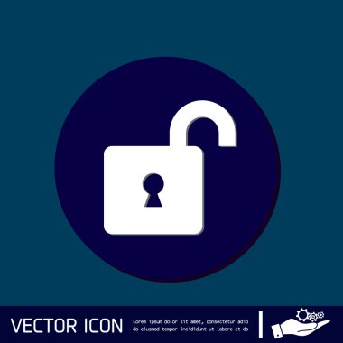 Asma kilit simgesi simgesi