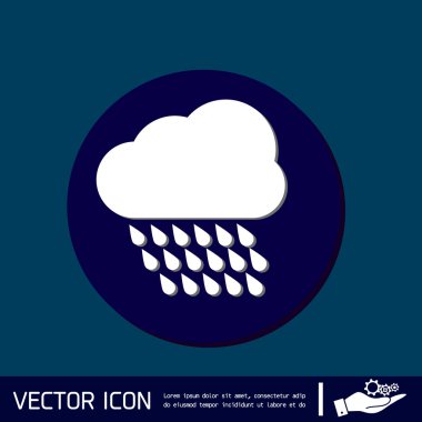 Bulut yağmuru hava simgesi