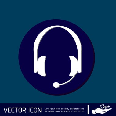 Müşteri desteği, kulaklık simgesi