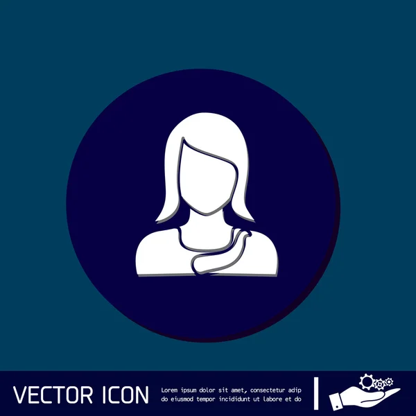 Avatar d'une icône de femme — Image vectorielle