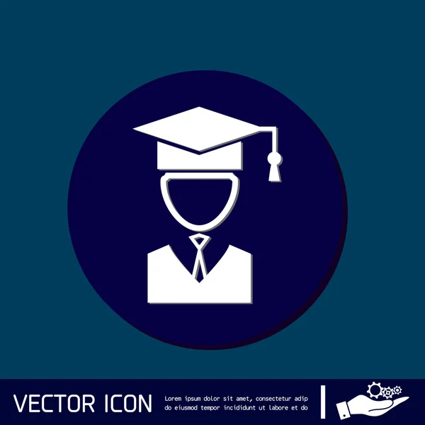 Chapéu de graduação avatar — Vetor de Stock