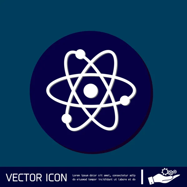 Atom, molekül. sembol simge — Stok Vektör