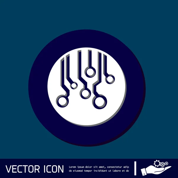 Circuit board sign icon — Stock Vector