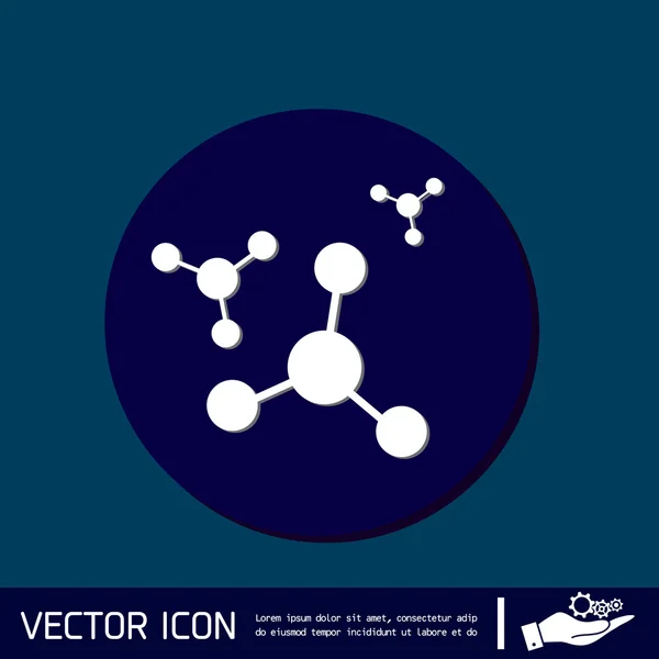 Átomo, molécula. ícone de símbolo — Vetor de Stock