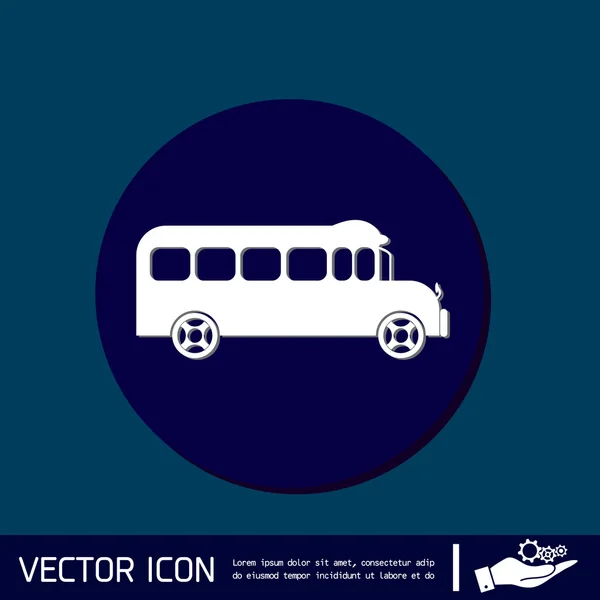 Školní autobus. symbol studie — Stockový vektor