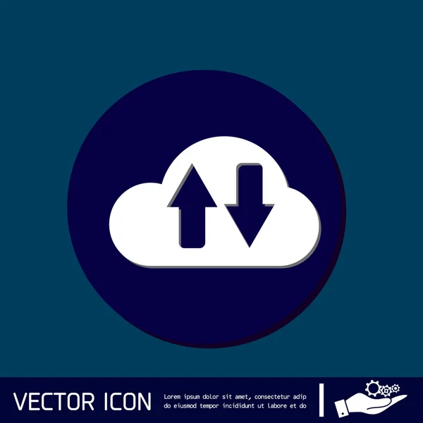 Icono descargar archivos — Vector de stock