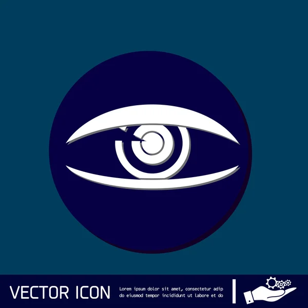 Eye round icon — Stock Vector