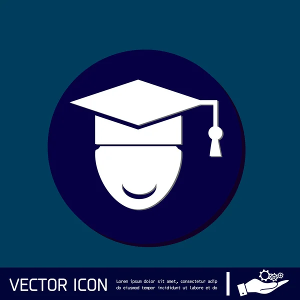 Graduate hatt avatar — Stock vektor