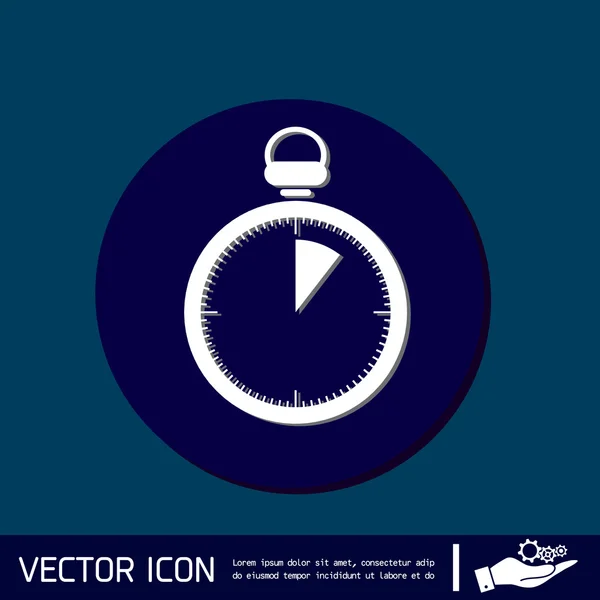 Stopwatch aanlog-blauw — Stockvector