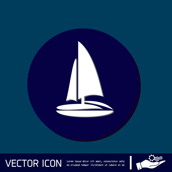 Sailing ship symbol — Stock Vector
