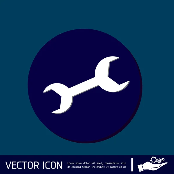 Klíč, symbol nastavení — Stockový vektor