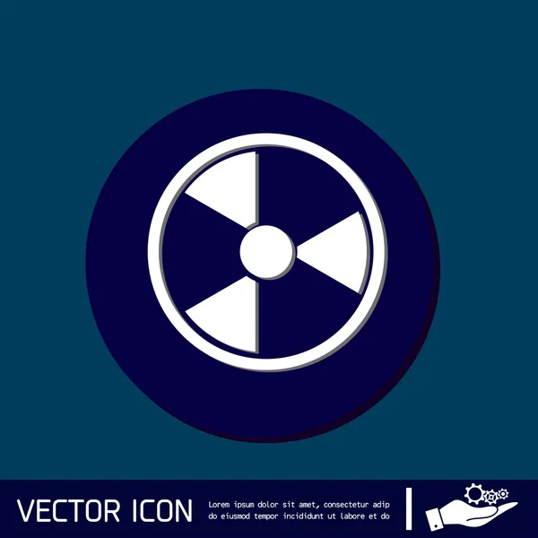 Icoana pericolului nuclear — Vector de stoc