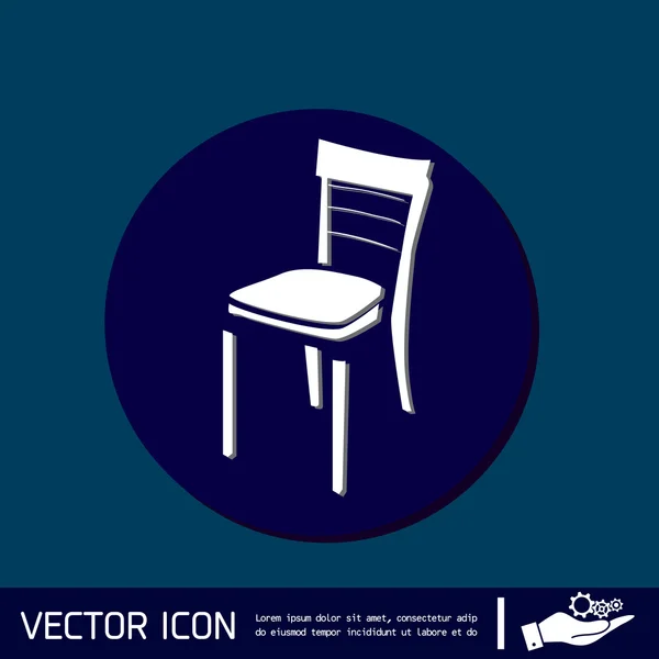 Křeslo ikona. symbol nábytek — Stockový vektor