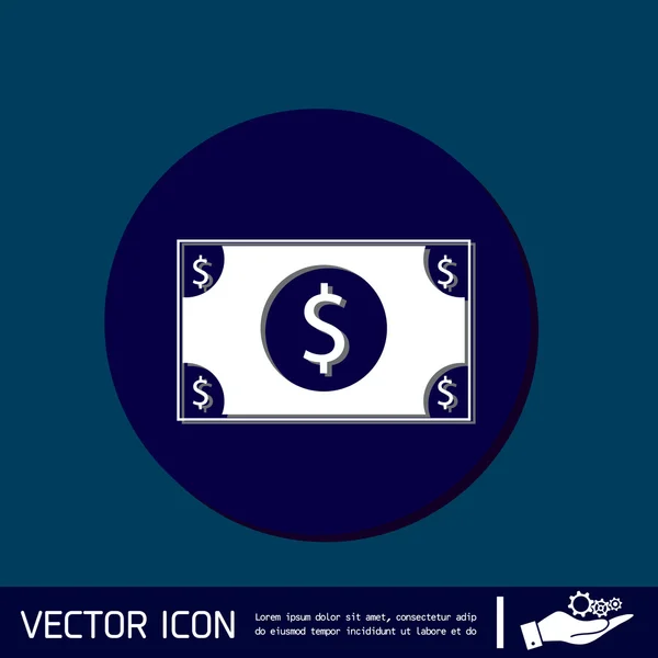 Dólar símbolo de factura — Vector de stock