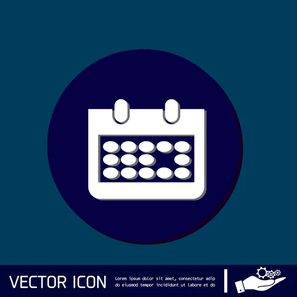 Señal de calendario en azul — Vector de stock