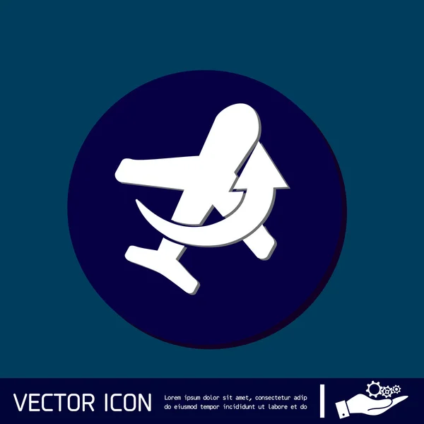 Icône symbole avion — Image vectorielle