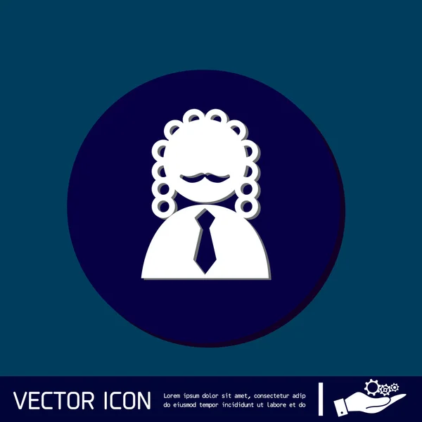 Icono de juez avatar — Vector de stock