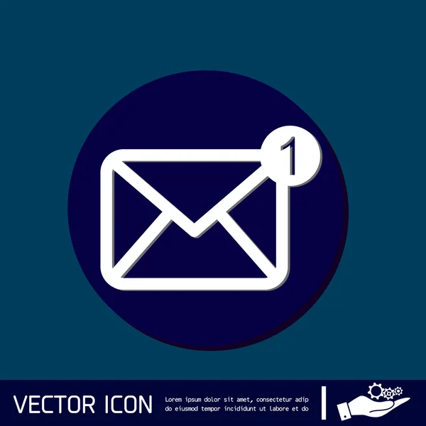 Postal envelop. e-symbool — Stockvector