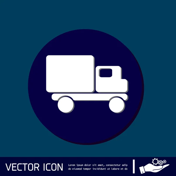 Szimbólum ikon megrakott teherautó — Stock Vector
