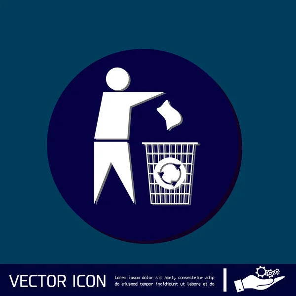 Do not litter icon — Stock Vector