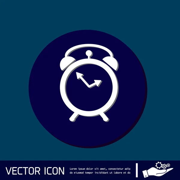 Clock shows the time — Stock Vector