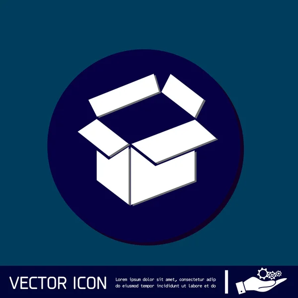 Åbnet papkasse – Stock-vektor