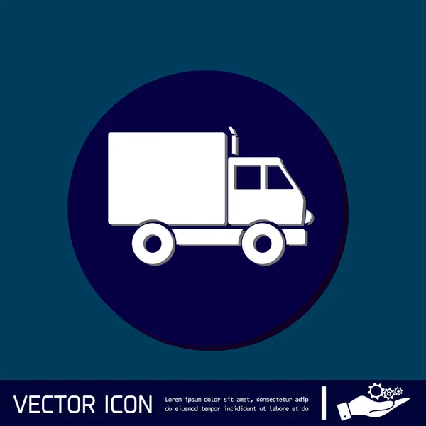 Símbolo icono cargado camión — Vector de stock