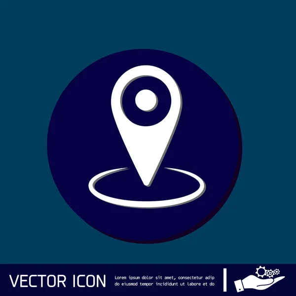 Pin-Position auf der Karte — Stockvektor