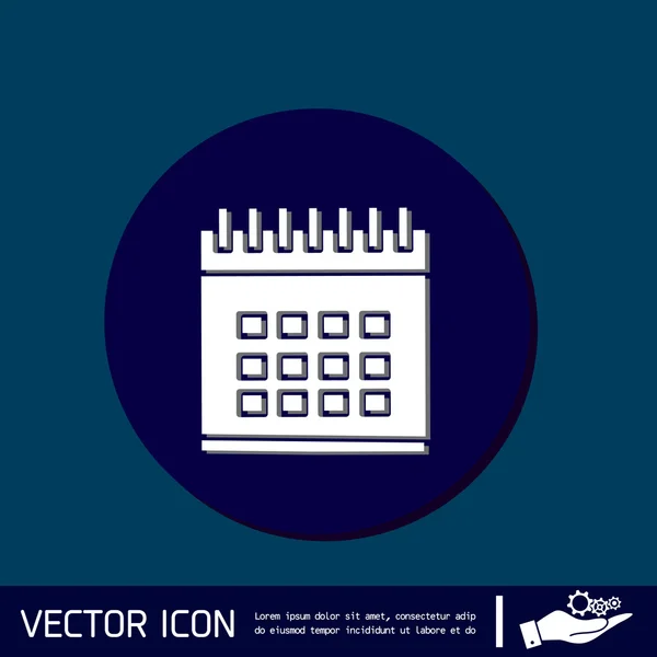 Kalendern tecken på blå — Stock vektor