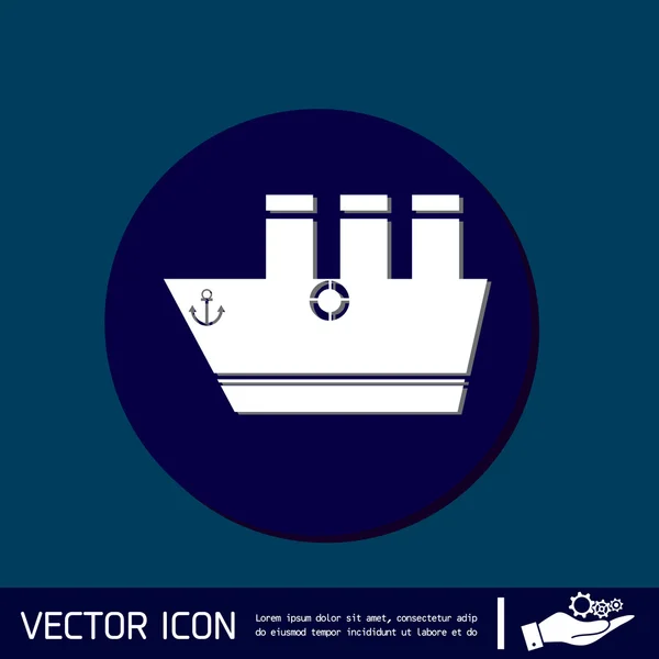 Símbolo del barco de vela — Vector de stock