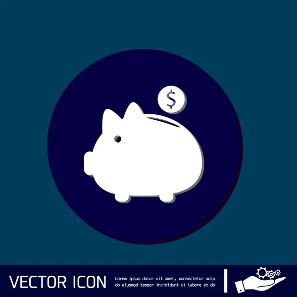 Alcancía. símbolo del dinero — Vector de stock